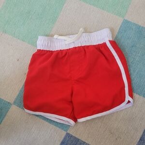 Red Toddler Swim Trunks